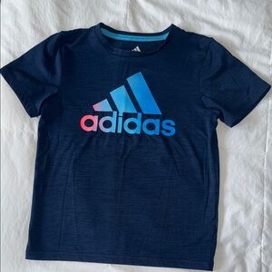 Adidas Boys Dark Blue Tee Size extra small